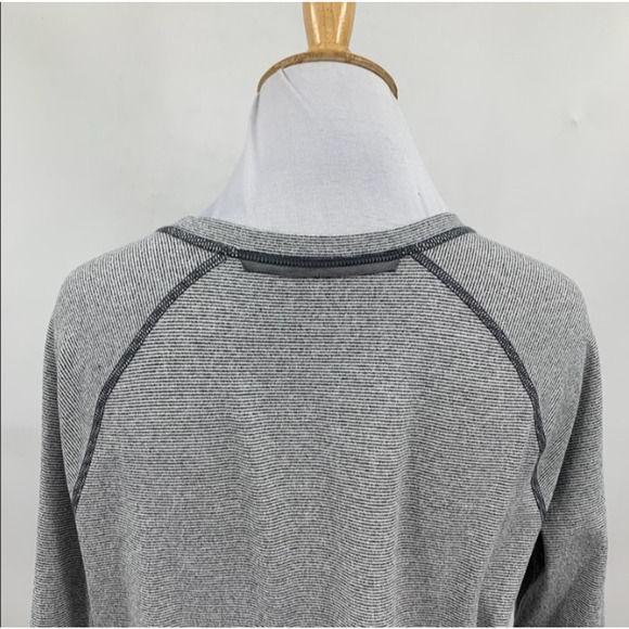 Lucy Shirt Womens L/XL Striped Ruched Sides Thumbholes Raglan Long Sleeve - Picture 7 of 12